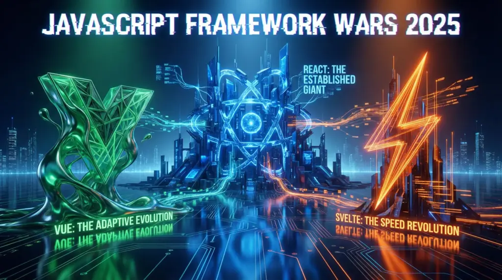 React vs. Vue vs. Svelte en 2025: La Batalla Definitiva por el Rendimiento y la DX